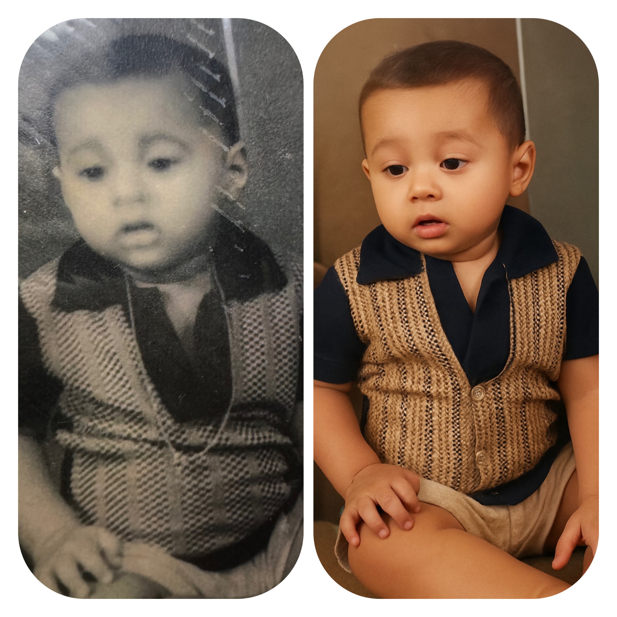 Old baby photo restored with AI