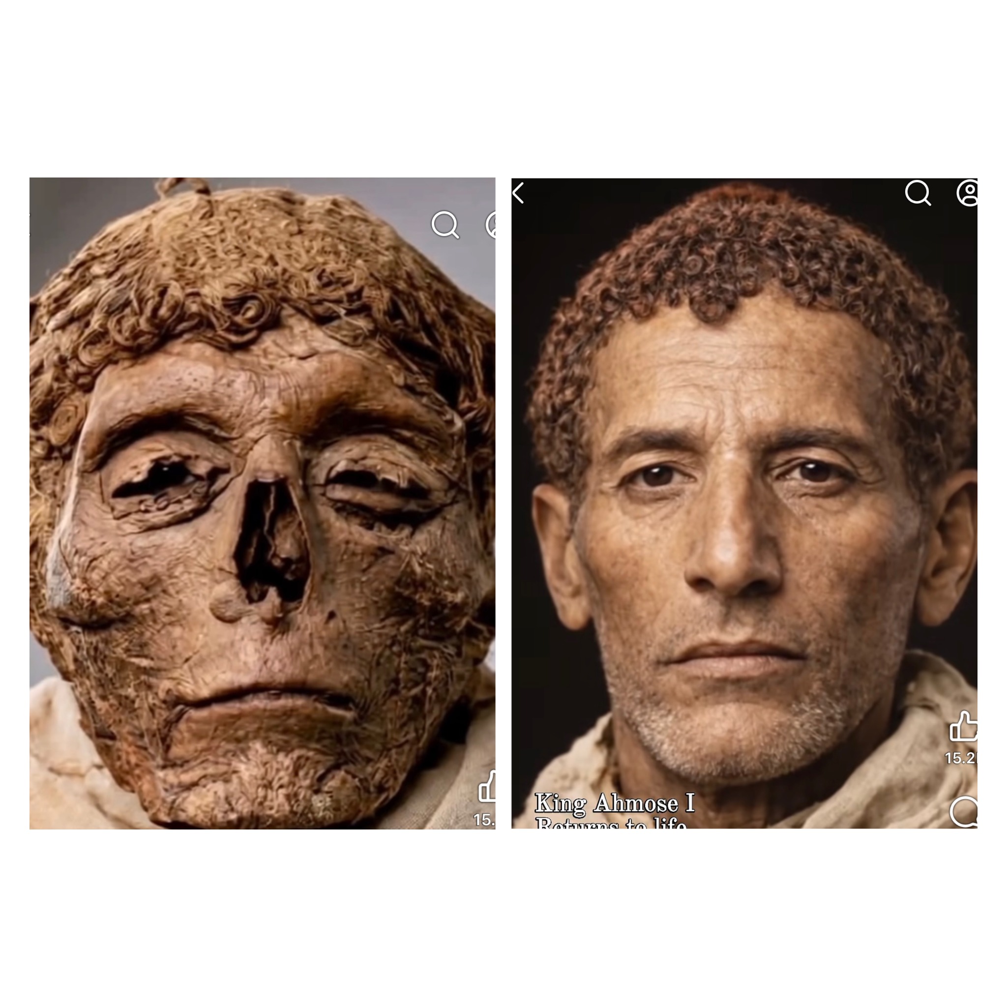 Ancient face reconstruction style example